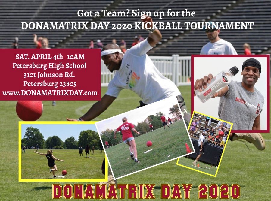 DONAMATRIX DAY 2020 Kickball Tournament Flyer